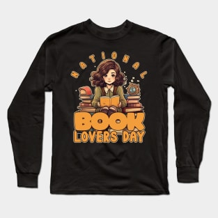 National Book Lovers Day Bookworm Long Sleeve T-Shirt